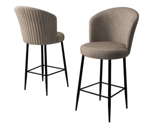 Kalustesarja baarijakkarat Fora - Cappuccino, Musta