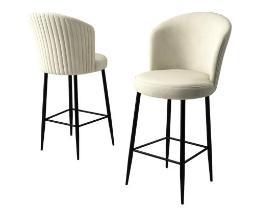 Kalustesarja baarijakkarat Fora - Cream, Black