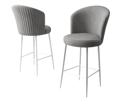 Kalustesarja baarijakkarat Fora - Harmaa, Valkoinen