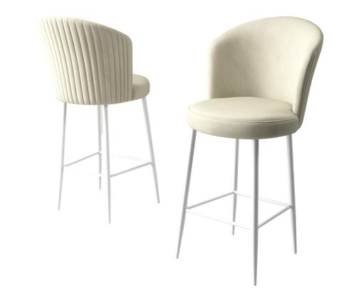 Kalusteiden baarijakkaroiden sarja Alte - Cream, White