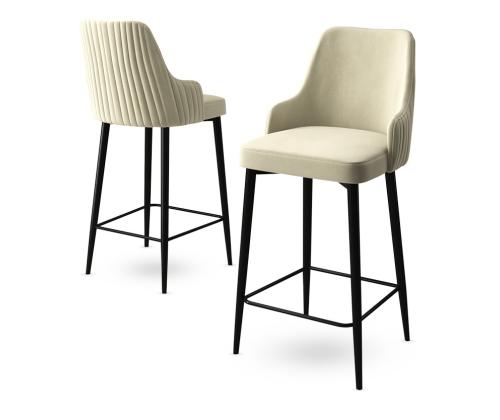 Kalustesarja baarijakkarat Enox - Cream, Black