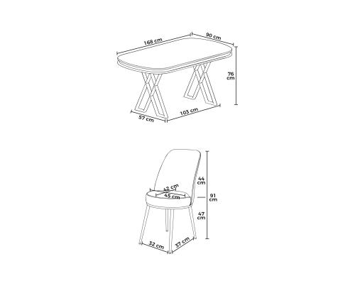 Tuoliryhmä Lai - Antrasiitti, Kulta, Cappuccino, Cappuccino