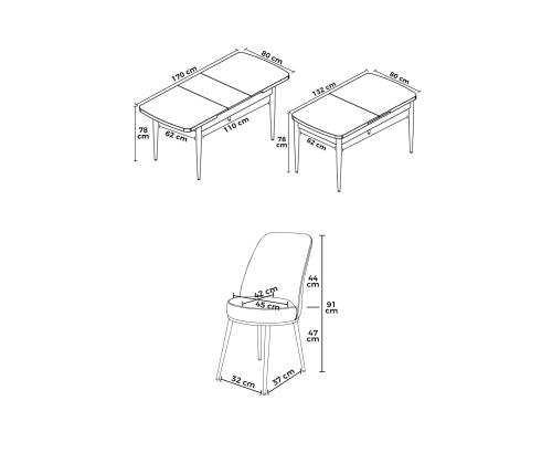 Tuolikokonaisuus Zen - Barokki, Cappuccino