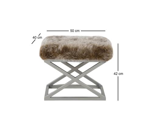 Capraz Plush - hopea, ruskea