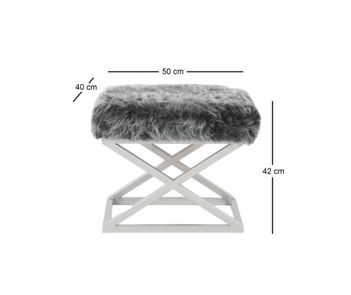 Capraz Plush - hopea, harmaa