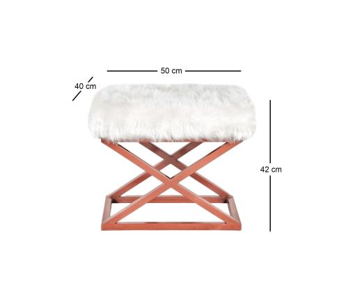 Capraz Plush - kupari, valkoinen