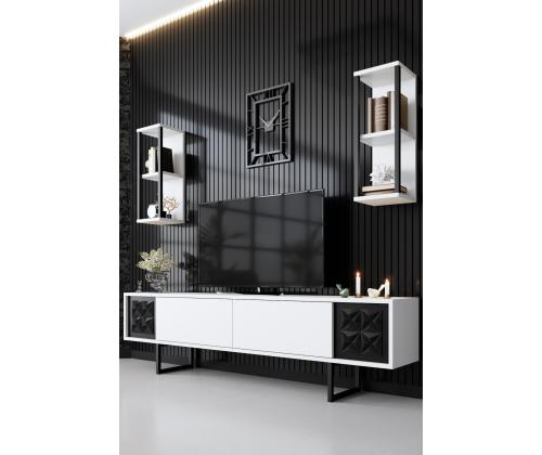 Huonekalusarja Black Line Set - Valkoinen, Musta