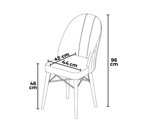 Tuoliryhmä Ritim - Harmaa, Musta