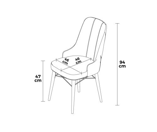 Tuoliryhmä Pare - Harmaa, Musta