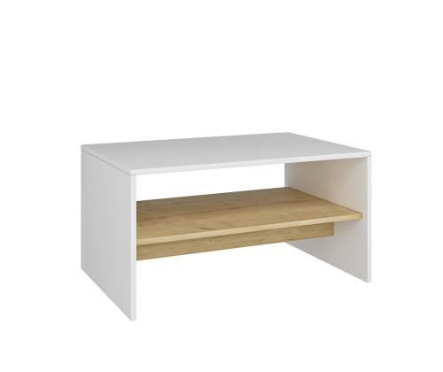 Sohvapöytä Apollon - Valkoinen, Safiiritammi