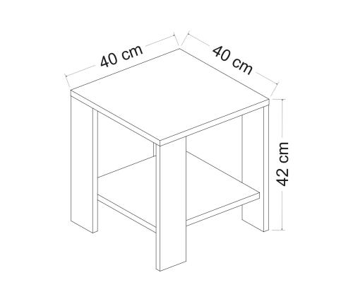 Sohvapöytä Midi Yan - Valkoinen