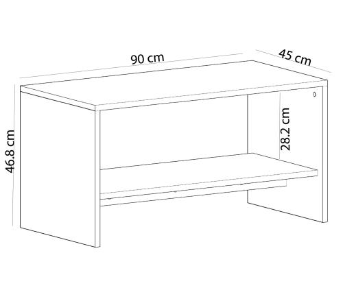 Sohvapöytä Apollon - Valkoinen, Safiiritammi