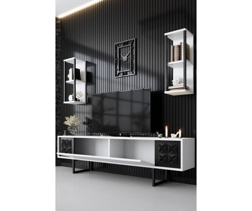 Huonekalusarja Black Line Set - Valkoinen, Musta