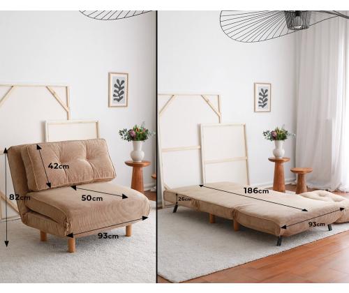 Sohva Foldy - ruskea