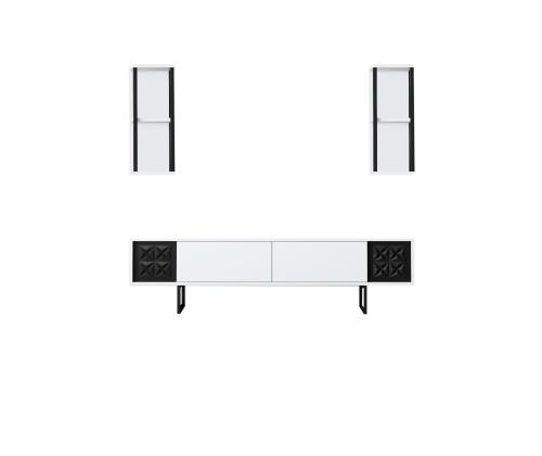 Huonekalusarja Black Line Set - Valkoinen, Musta
