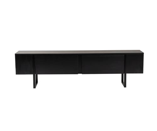 TV laud Serenity - Wood Black, Musta