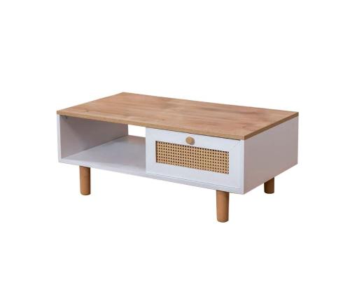 Sohvapöytä Bohem - Valkoinen, Tammi