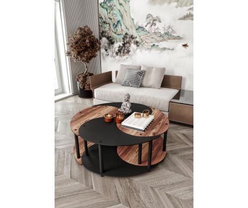 Sohvapöytä Yi Yang4L 70 - Pähkinäpuu, Musta