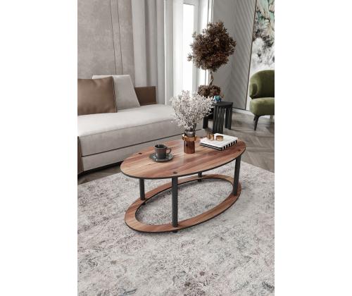 Sohvapöytä Hole Ellipse - Pähkinäpuu