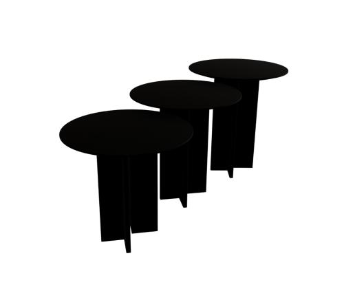 Sohvapöytä Leo (55 + 50 + 45) - Musta