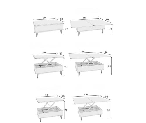 Sohvapöytä Dy Ada - Valkoinen