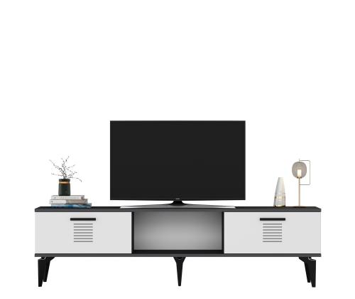 TV-pöytä Asimo - Antrasiitti, Valkoinen