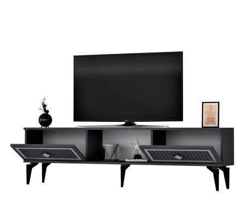 TV-pöytä Nil - Antrasiitti, Hopea