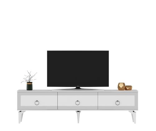 TV laud Ponny - Valkoinen, hopea