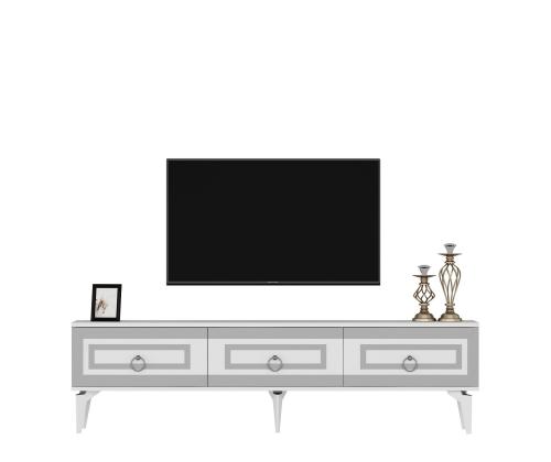 TV laud Karya - Valkoinen, Hopea