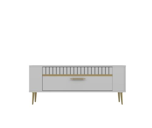 TV laud Retrolp1 - Valkoinen, kultainen