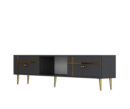 TV laud Line - Antrasiitti, kultainen