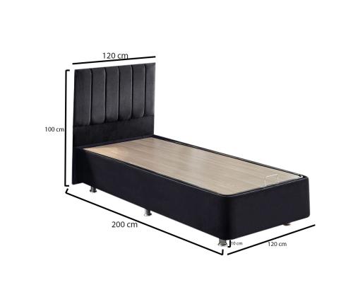 Ela Single - Musta (120 x 200)