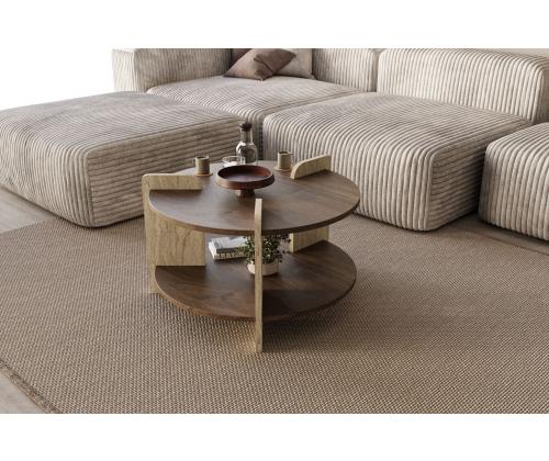 Sohvapöytä Oalla - Pähkinä, Travertiini