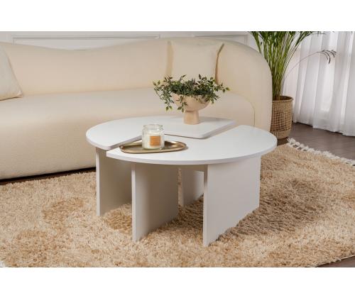 Sohvapöytä Moira - Luonnonvalkoinen