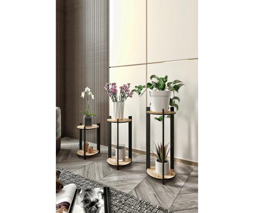 Kukkapöytä pyöreä - tammi