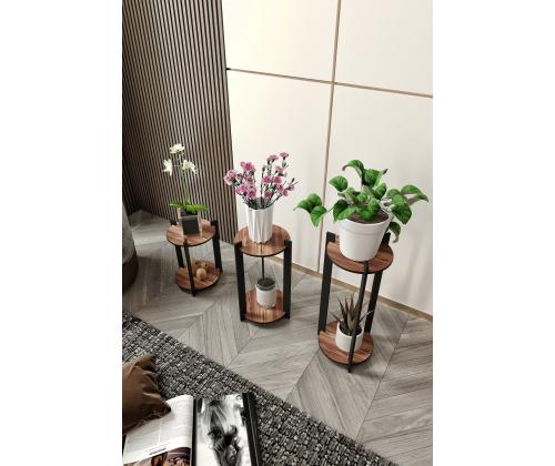 Flower Desk Round - Pähkinäpuu