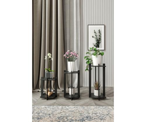 Flower Desk Square - Musta