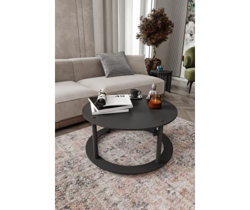 Sohvapöytä Hole Round - Musta