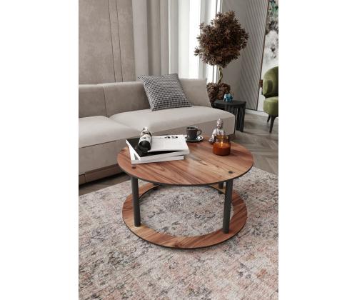 Sohvapöytä Hole Round - Pähkinä