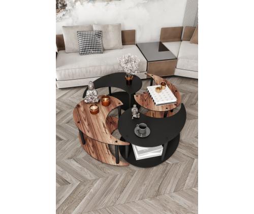 Sohvapöytä Yi Yang4L 70 - Pähkinäpuu, Musta