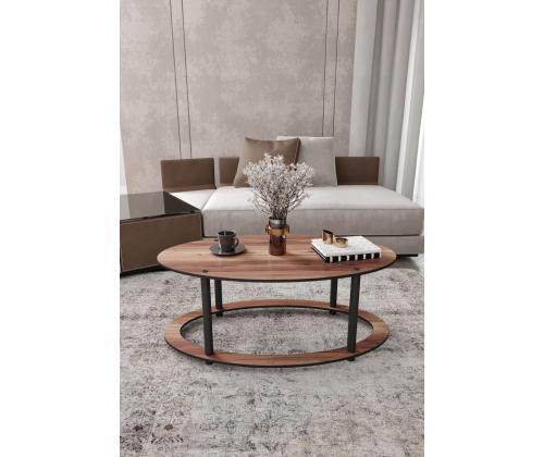 Sohvapöytä Hole Ellipse - Pähkinäpuu