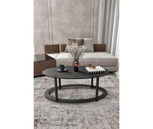 Sohvapöytä Hole Ellipse - Musta