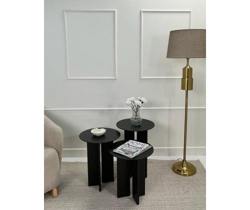 Sohvapöytä Leo (55 + 50 + 45) - Musta