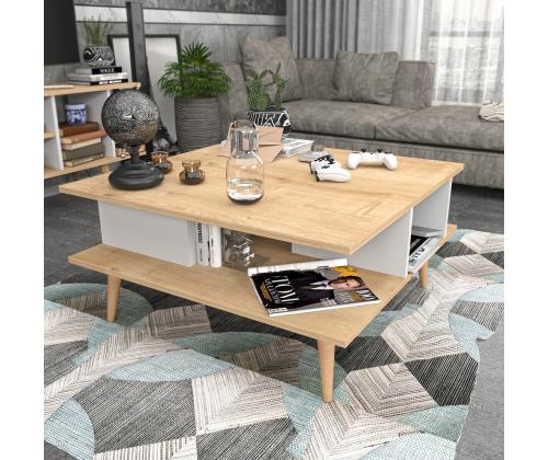 Sohvapöytä Akya - Tammi, Valkoinen