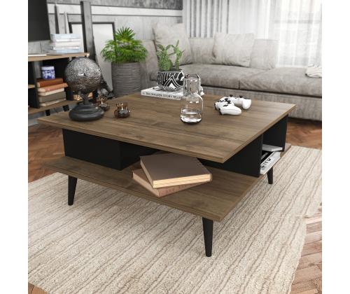 Sohvapöytä Akya - Pähkinä, Musta