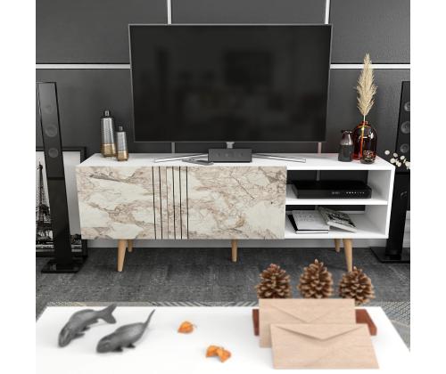 TV-pöytä Ronas - Valkoinen