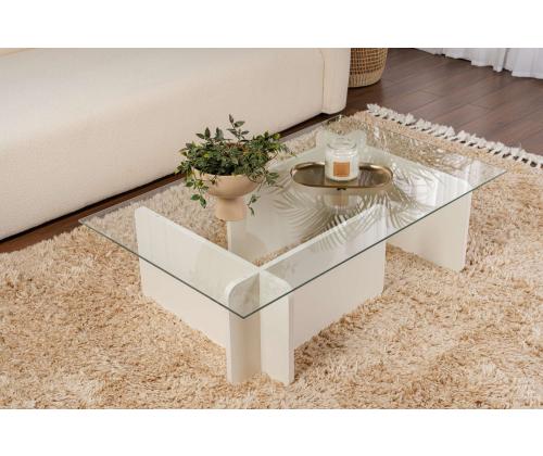 Sohvapöytä Flavio - Puinen valkoinen