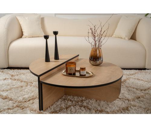 Sohvapöytä Orion - Honey Oak, Musta