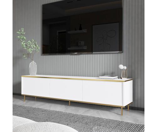 TV-pöytä Imaj - Valkoinen, Kulta