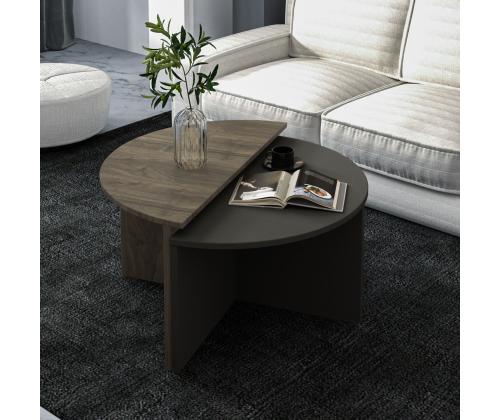 Sohvapöytä Dolunay - Pähkinä, Antrasiitti